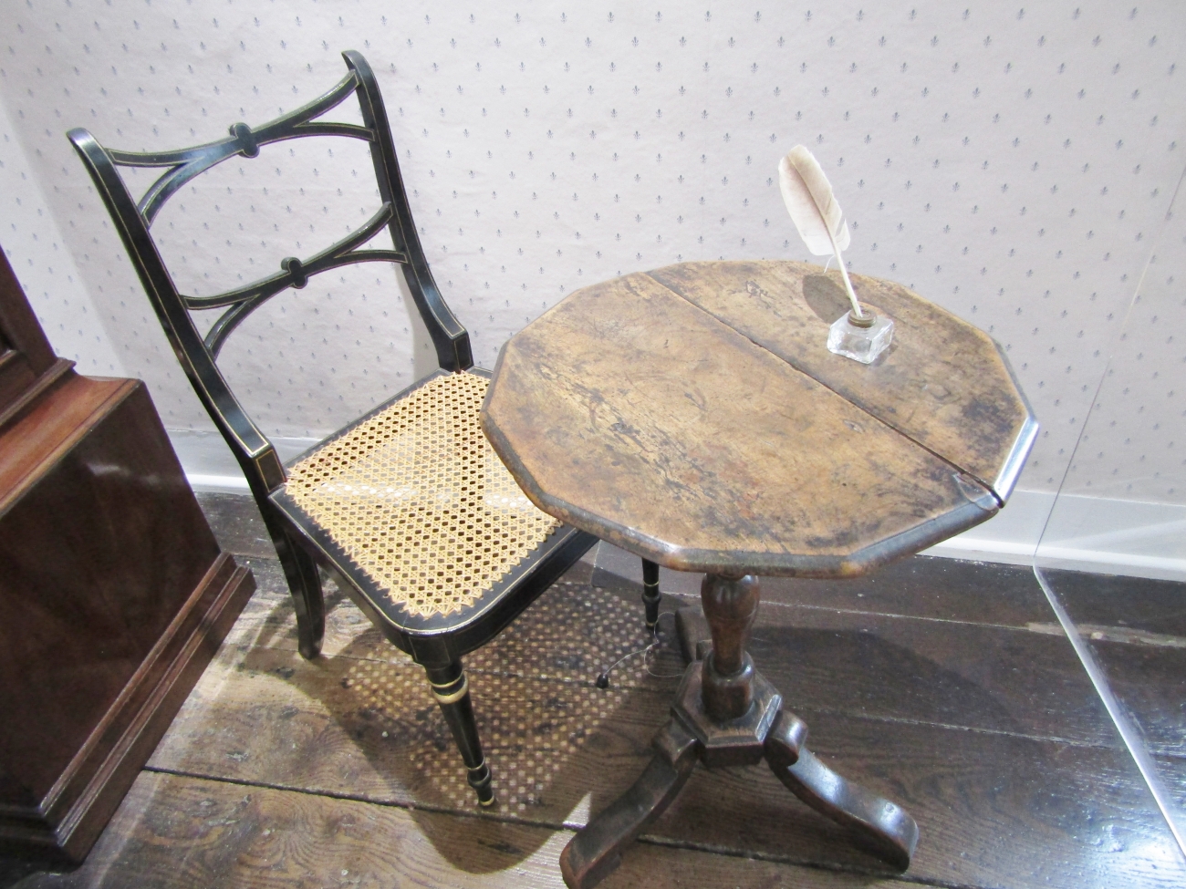 Jane Austen Table and Chair with Writing Quill