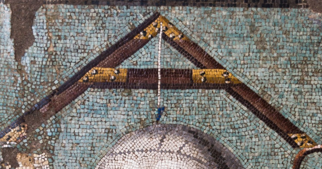 Pompeii Memento Mori Mosaic Detail of Libella
