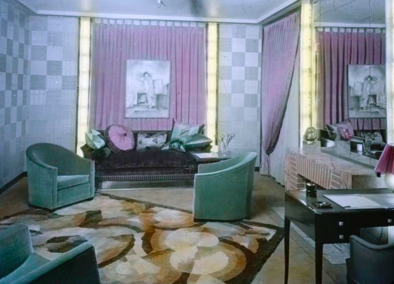 Color photo of Art Deco Living Room