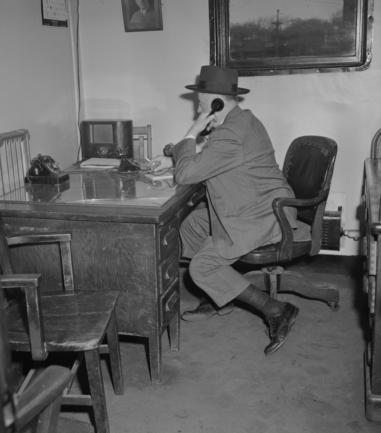 Business Man on Telephone 1950