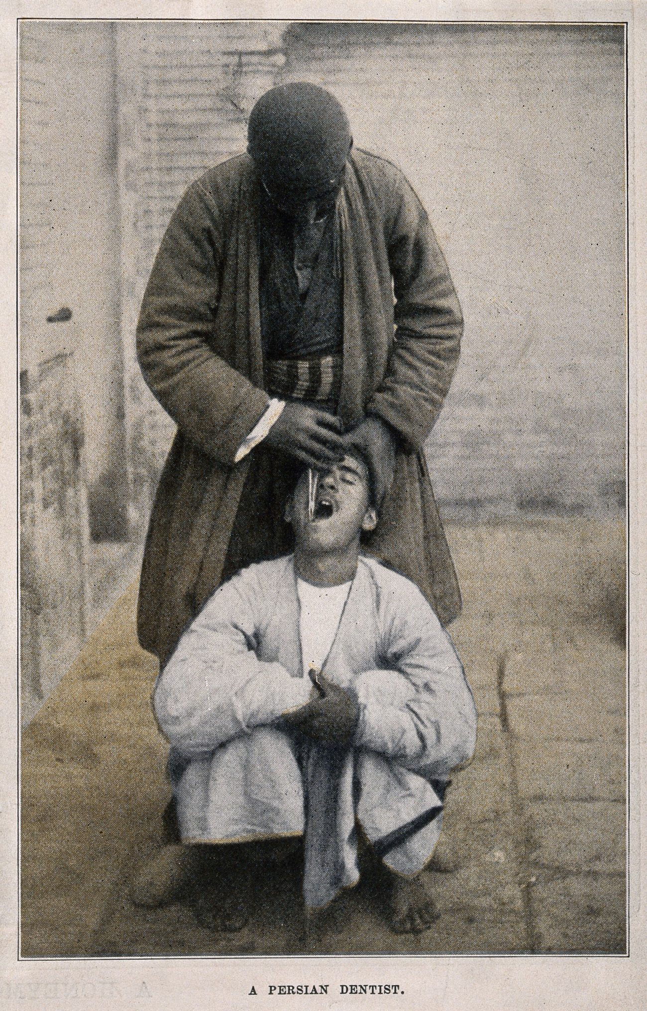 Early Color Print of Persian Dentist
