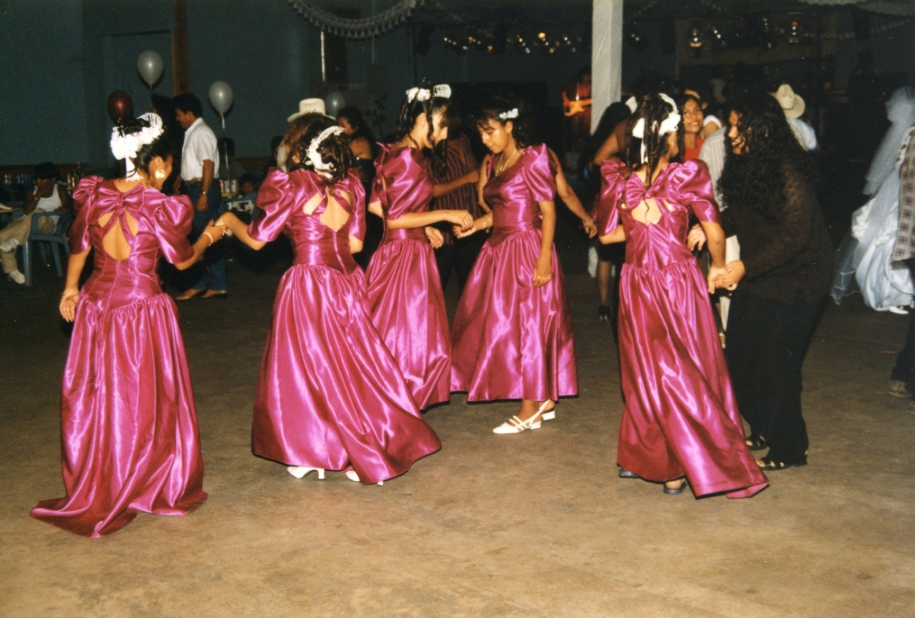 1990s Wedding Bridesmaids in Hot Pink