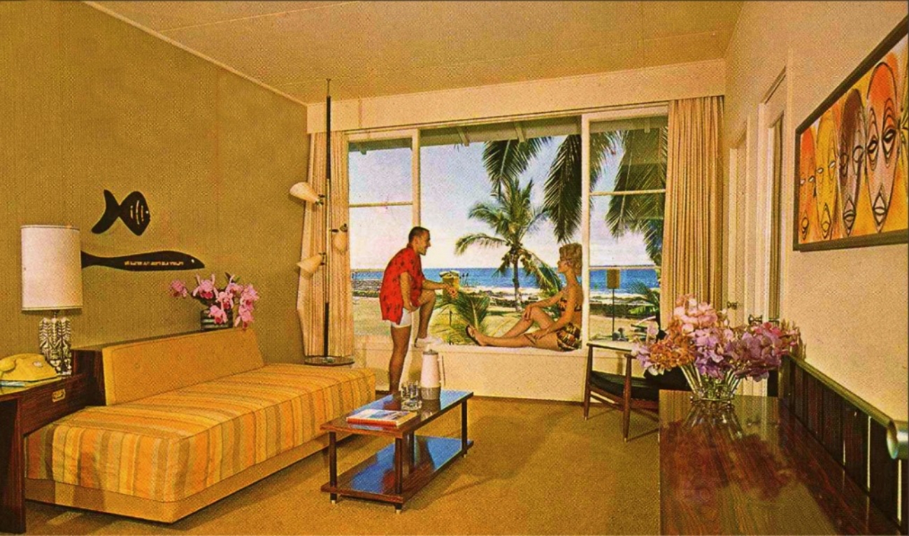 Tiki Style Tropical Hotel Room