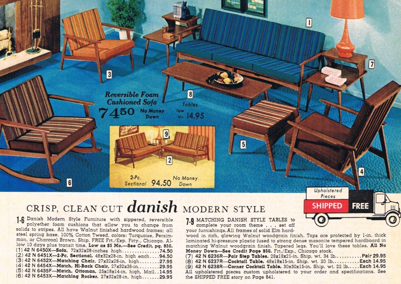 1960s Aldens Catalog Danish Modern Furniture