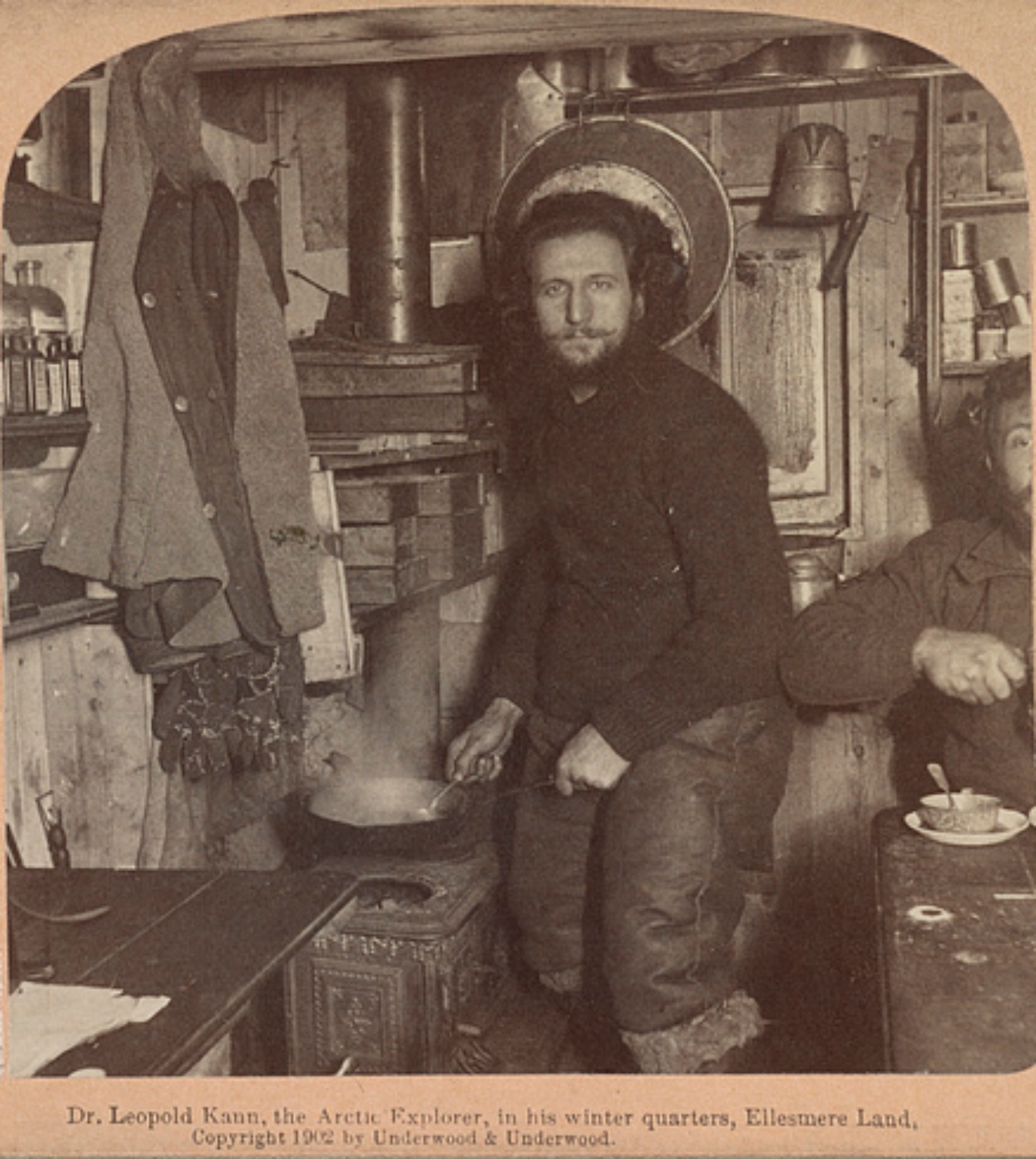 Dr Leopold Kann Cooking in Ellesmere Land