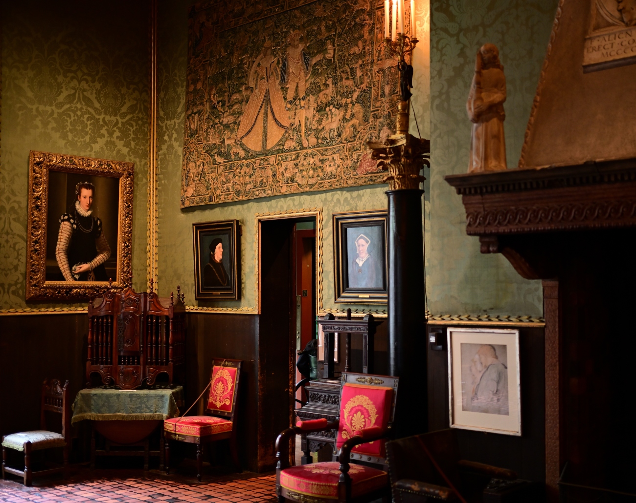 Dutch Room Fireplace Walls and Doorway