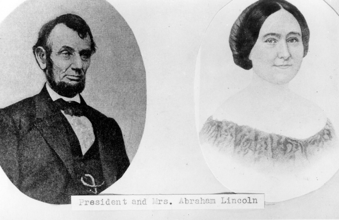 President Lincoln and Mary Todd Lincoln Collage