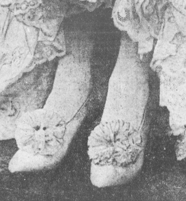 Vintage shoes adorned with floral details, showcasing intricate design and elegant style.