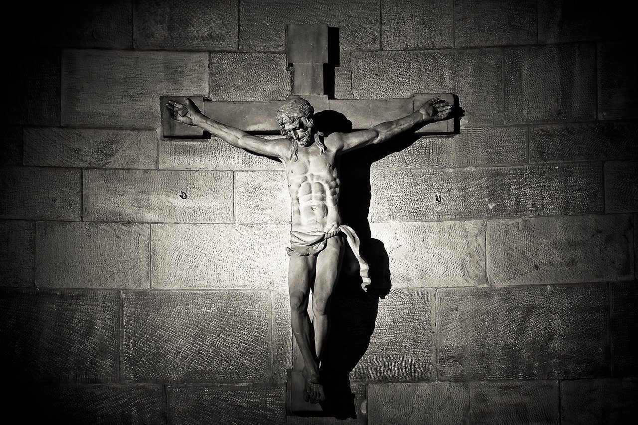 Statue of Jesus hanging on the Cross