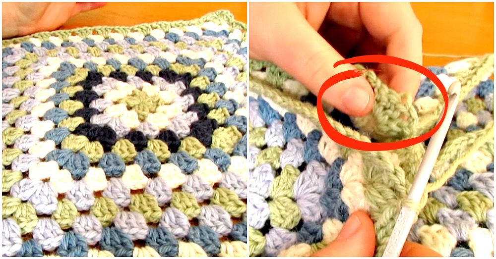 crochet granny square backpack