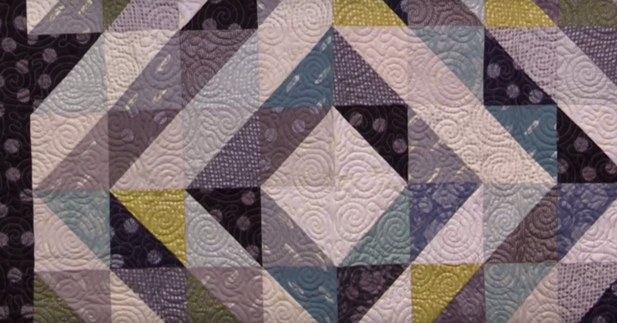 The Half Square Triangles Around The World Quilt Is The Perfect Balance