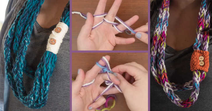 How to Finger Knit a Scarf: Tutorial and Patterns