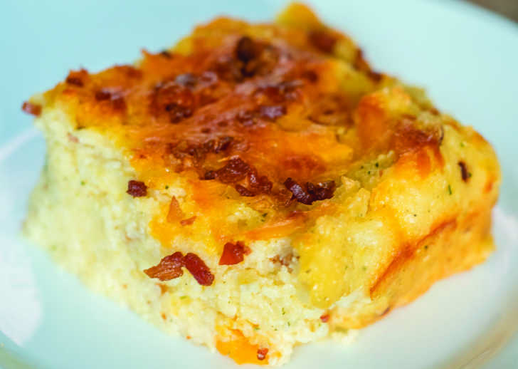 Bacon Ranch Cheesy Grits Casserole | Crafty House