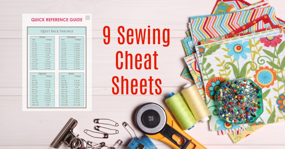 9 Sewing Cheat Sheets Every Quilter Needs To See! | Crafty House