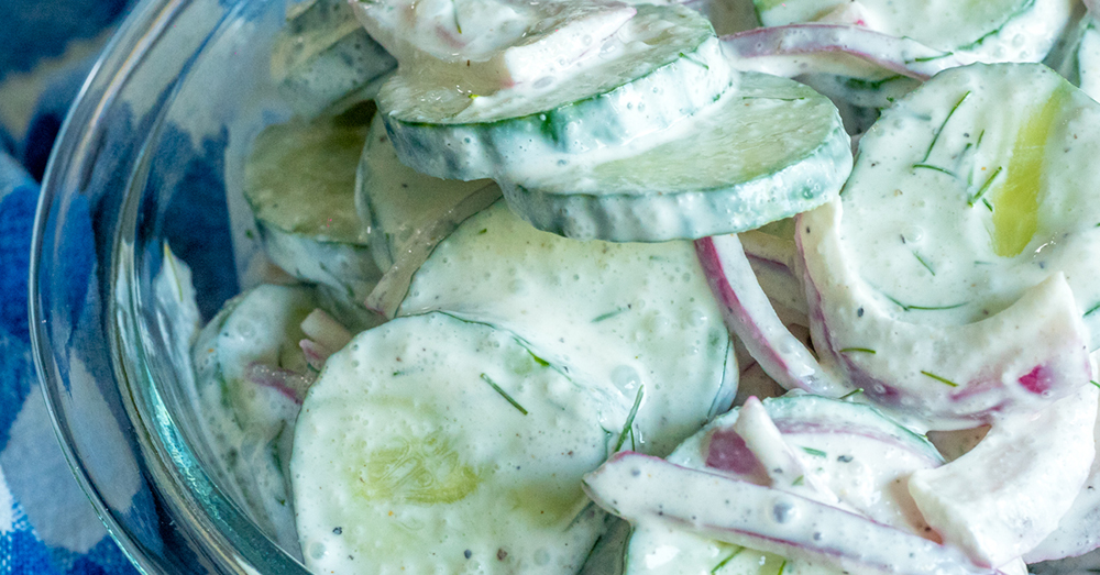 Sour Cream Cucumber Salad Crafty House