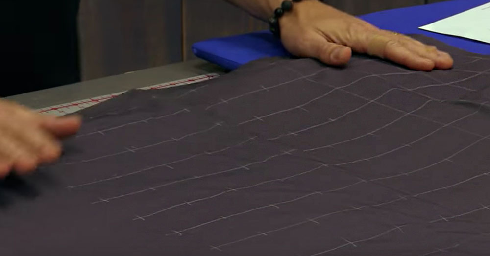 He Marks Out A 2 Inch Grid On A Quilt And Gets This BreathTaking