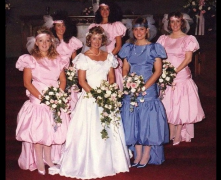 Hilarious Photos Of Ugly Bridesmaid’s Dresses Throughout The Decades ...