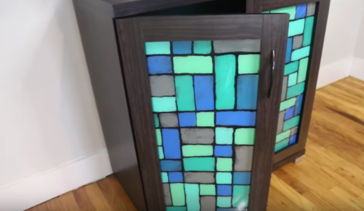 DIY Faux Stained Glass Using Clear Glue - Katieish
