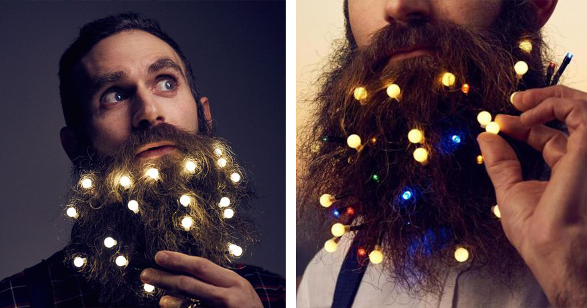 Decorating Your Beard With Christmas Lights Could Be This Year’s