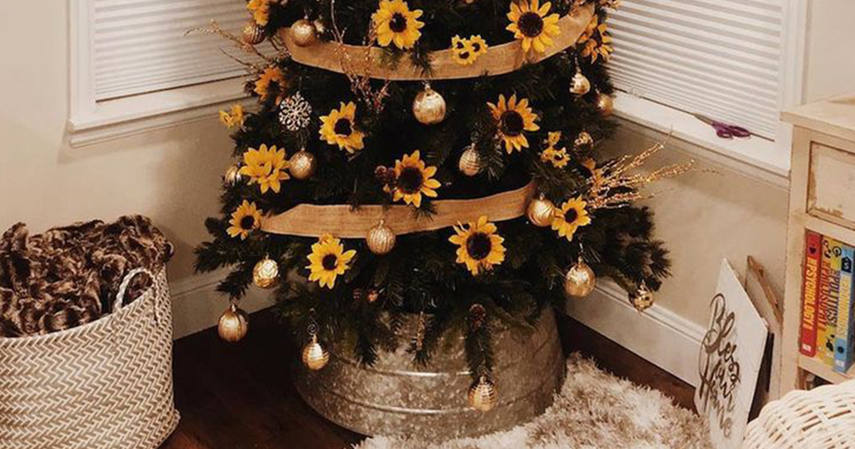 christmas tree sunflower